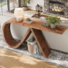 145cm Solid Wood Console Table Long Farmhouse Narrow Entryway Table for Hallway