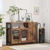 Large Industrial Glass Fronted Sideboard Storage Buffet Cabinet Kitchen Cupboard