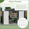Garden Shed 10X12FT Metal Apex Roof Free Foundation Storage House Anthracite