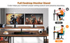 Large Computer Desk Home Office Desk with Monitor Stand Power Outlet 2 Drawers