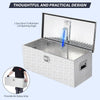 30x15x14" Truck Bed Tool Box Aluminum ToolBox Storage W/ Side Handle Lock & Keys