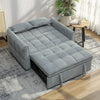 2 Seater Sofa Bed, 3-in-1 Sleeper Sofa with Adjustable Backrest