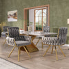 2 Pcs Rotatable Dining Chairs Velvet Padded Metal Legs Kitchen Swivel Chair Grey