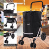 Lightweight Shopping Trolley on wheels 74L | Foldable Hard-Wearing Cart 6-Wheel