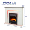 Freestanding Electric Fireplace Suite - Bempton Suite