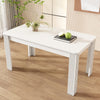 WHITE DINING TABLE RECTANGULAR KITCHEN DINING ROOM 4 SEATERS 116X65X75 CM TABLE