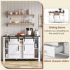 Sideboard, Kitchen Cabinets, Freestanding Kitchen Cupboard with Drawer & Doors