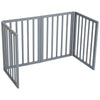 4 Panels Folding Pet Gate Freestanding Wooden Dog Fence Safety Barrier Divider