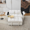 2 Seater Pull Out Sofa Bed Loveseat Recliner with Hidden Table, Cup Holders, USB