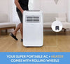9000 BTU Portable Air Conditioner 4-in-1 AC Unit Remote 230V UK Plug