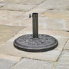 Cast Iron Round Umbrella Parasol Base Stand Patio Outdoor Garden Heavy 9kg