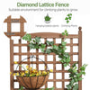 Wooden Planter Elevated Raised Garden Bed w/ Trellis Outdoor Climbing Plant Vine