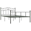 Bed Frame Grey Metal 160x200 O4E8