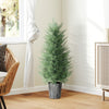 Artificial Cypress Trees with PE Leaves for Indoor Outdoor Set of 2