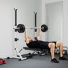 Adjust Pair of Barbell Squat Racks Stand Weight Lifting Bench Press Gym