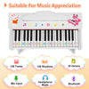 ♬Mustar 37 Keys Kids Keyboard Piano Wooden Educational Toy Stool DIY Sticker