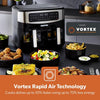 Double Basket Air Fryer Oven Digital Cooker 9L Timer Oil Free Frying 2600W Black