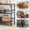 3-Tier Narrow Console Table,43 In Sofa Table with Storage Shelves for Hallway