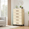 5-Tier Rolling Storage Cart with Drawers,Multi-Purpose Storage Cabinet for Toys