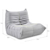 Cocoon Grey Floor Sofa Lounge Chair - Suede Effect