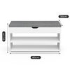Shoe Bench Shoe Storage Rack Cabinet Organiser with Cushion Padded Seat Gckeysor
