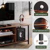 Industrial TV Stand with Charging Stati Entertainment Unit for TVs up to 65"