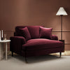 Burgundy Velvet Love Seat - Payton SOF219