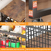 1 Set Iron Wood Mini Refrigerator Storage Rack Living Room Snack Trolley Kitchen