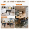 Rattan Back Dining Chairs Set of 1 2 Mid-Century Modern Kitchen Chairs for Home