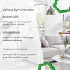 Furniturebox HOLDEN Tall Metal Floor Arc Standing Lamp Light (Including Bulb)