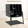 Turntable Stand with Vinyl Storage Holder & Open Shelves