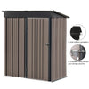 5 X 3FT Metal Garden Shed Outdoor Storage Cabinet House Box Pent Roof Lockable