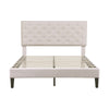 4ft6 Double Bed Frame Upholstered Platform Bed Frame with Adjustable Headboard