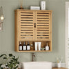Kitchen Wall Cabinet Bamboo Wall Mounted Upper Cupboard Unit Door Organiser Home