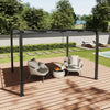 4X3M Heavy Duty Metal Pergola with Retractable Roof Outdoor Garden Gazebo Canopy