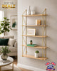5 Tier Metal Wire Wall Floating Shelves Decoration Storage Shelf Living Room