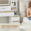 Dressing Table With Led Mirror Drawers Set Makeup Desk Vanity Table Lights