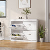 Slim White Shoe Storage Cabinet with 4 Flip Drawers for Hallway Home Office NEW