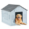 Outdoor Large Dog Kennel Grey Durable Plastic Winter House Insulating Waterproof