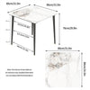 Glass Effect Marble Dining Table Square Top Coffee Table for Kitchen Living Room