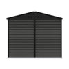 Grey Wood Grain Metal Garden Shed 8x7ft Outdoor Storage House with Foundation