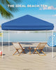 10X10FT Pop Up Canopy Beach Tent Sun Shade with 3 Adjustable Height Sandbags