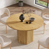 Round Dining Table for 4, 47.24-Inch Wood Dining Table for Kitchen Living Room