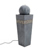 Electric Water Feature Outdoor Garden Fountain Rotating Ball LED Lights Statue