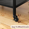 3 Tier Printer Stand,Printer Cart w/Storage Baskets Rolling Printer Table Office