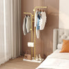Heavy Duty Gold Coat Rack Stand Strong Marble Base Stand Clothes Rail Nighstand