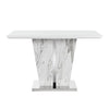Memphis Small Dining Table In Filo Marble Effect With Glass Top