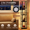 Floor Lamp with Shelves 4-Tier Freestanding Display Rack