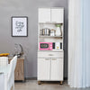 Farmhouse Sideboard Cabinet Kitchen Shelf for Microwave with Door Drawer Shelves