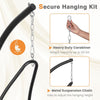 Hanging Chair Hammock Indoor Outdoor Swing Chair w/ Stand & Padded Seat